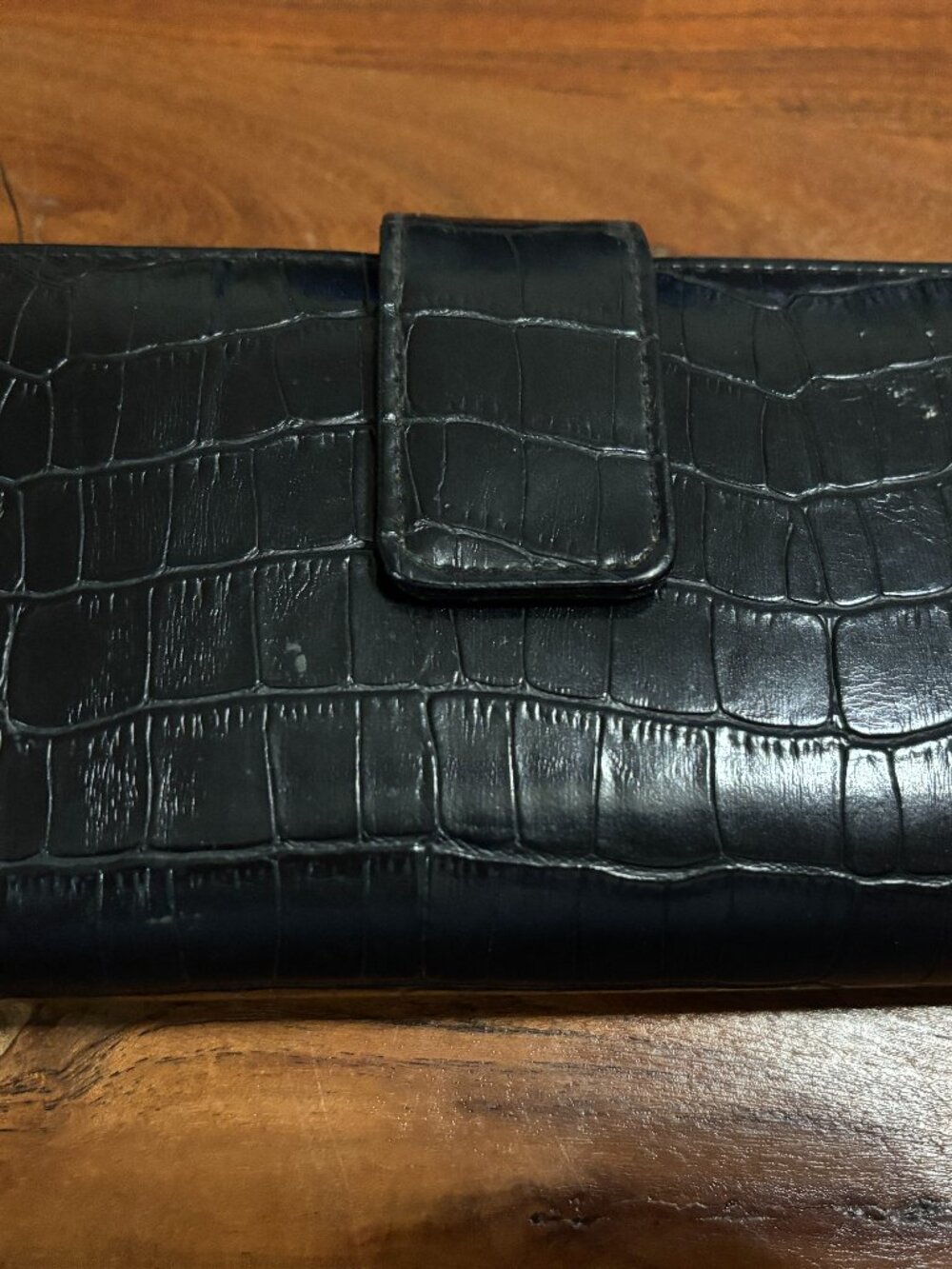 Brighton Vintage Black Crocodile Women's Wallet